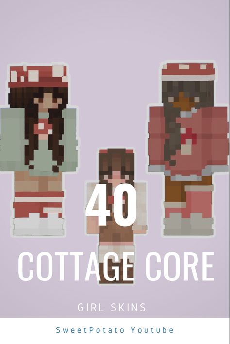 Cottage Core Minecraft Skin, Minecraft Skins Cottagecore, Aesthetic Minecraft Skins Template, Cottagecore Minecraft Skin, Minecraft Skins Female Template, Aesthetic Minecraft Skins, Cottage Core Girl, Minecraft Skins Female, Minecraft Underground