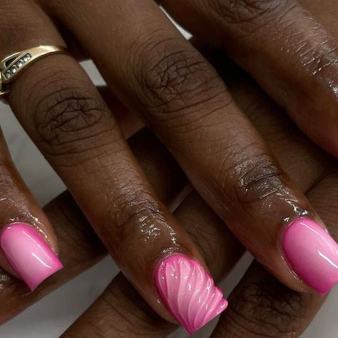 PHILLY NAIL TECH on Instagram Short Junk Nail, Nailspo Short, Hospital Nails, Beginner Nail Tech, Boujee Nails, Length Nails, Pink French Nails, Ombre Acrylic, Junk Nails