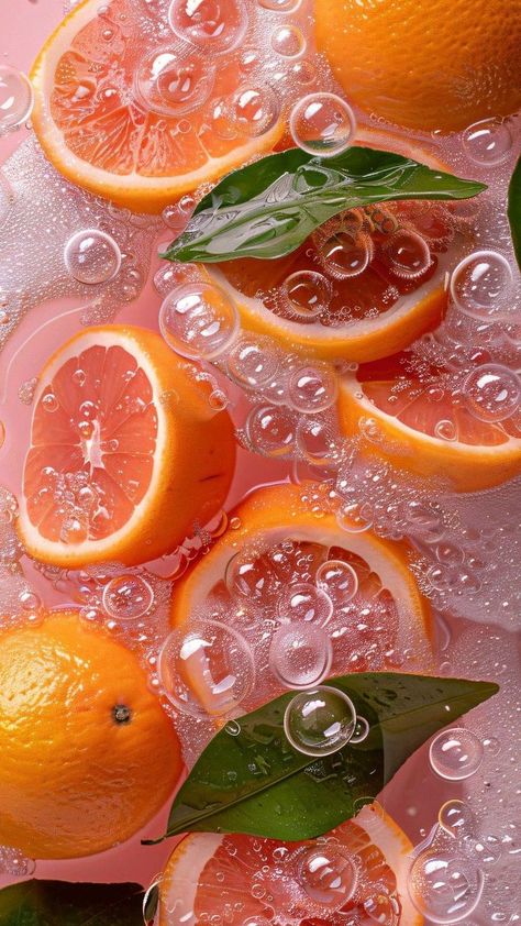 Fruits In Water Wallpaper, Fruit In Water Wallpaper, Fruit In Water Aesthetic, Aesthetic Fruit Wallpaper, Beautiful Summer Wallpaper, Jelly Wallpaper, Cute Summer Wallpapers, Fruit Wallpaper, Pretty Phone Wallpaper