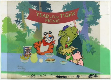 Tony The Tiger, Leo Burnett, Animation Production, Original Background, Animation Cel, Cartoon Drawing Tutorial, Comic Book Pages, Conan The Barbarian, Year Of The Tiger