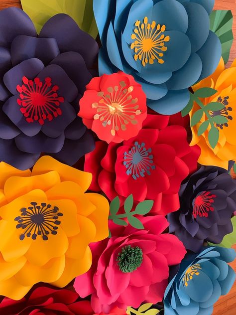 Fiesta Paper Flowers, Teacher Appreciation Week Themes, 15 Birthday, Mexican Birthday, Fiesta Theme, Paper Flower Wall Decor, Origami Folding, Birthday Flower, Paper Flower Wall