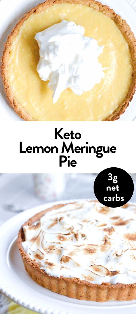 Keto Lemon Meringue, Keto Pies, Keto Chocolate Mug Cake, The Best Keto Recipes, Best Keto Recipes, Meringue Pie Recipes, Tart Dessert, Keto Friendly Desserts, Keto Brownies