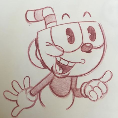 Cup Head Drawing, Cuphead Sketch, Cup Head Art, Cuphead Drawings, Easy Graffiti Drawings, Cup Head, Rubber Hose, Graffiti Style Art, Graffiti Characters