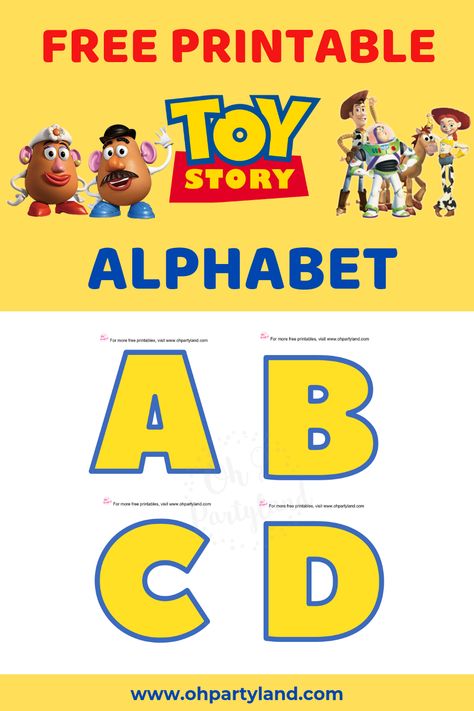 Toy Story Free Printables, Toy Story Classroom Theme, Toy Story Letters, Printable Toy Story, Toy Story Font, Toy Story Printables, Toy Story Decorations, Toy Story Room, Toy Story Party Decorations