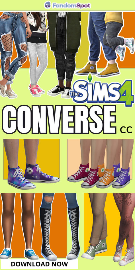 Custom branded Converse shoes and clothes in a variety of swatches for TS4! Sims4 Cc Converse, Sims 4 Cc Maxis Match Converse, Sims 4 Cc Knee High Converse, Sims 4 Converse Shoes, Ts4 Converse Cc, Sims 4 Knee High Converse, Sims 4 Cc Converse High Tops, Sims Converse, Converse Cc Sims 4