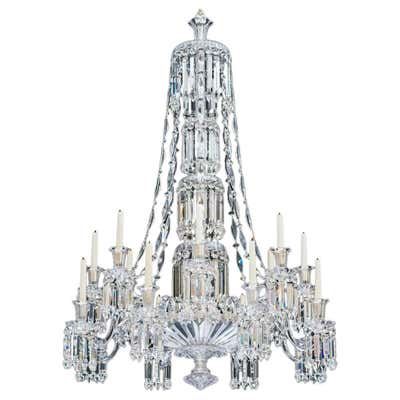 F. & C. Osler Furniture - 39 For Sale at 1stDibs Waterfall Chandelier, Green Chandeliers, Cut Glass Vase, Waterfall Design, Antique Chandelier, Crystal Lighting, Glass Molds, Prisms, Glass Chandelier