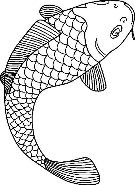 Koi Fish Colors, Fish Printables, Fish Coloring, Koi Fish Drawing, Frog Coloring Pages, Fish Template, Fish Clipart, Fish Coloring Page, Horse Coloring Pages