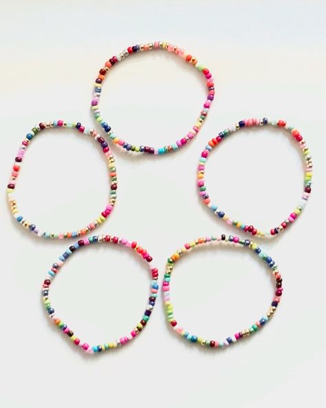 Boho Vibes Glass Seed Bead Bracelet Stack💕 Set of 5 for $12.00✨ https://happyocbeads.etsy.com/listing/1821974102 #beadbuddies #beadedjewelry #beadedbracelet #handmade #beadedbraceletsforsale #beadlove #beadlover #beadbracelets #jewerlymaker #seedglassbeads #seedbeads #bracelets #handmadewithlove #bead #beads #beaded #tutorial #ideas #designs #making #easy #business #patterns #smallbusiness #smallbusinessowner Glass Seed Bead Bracelet, Handmade Bracelets Tutorial, Bead Bracelet Stack, Tutorial Ideas, Seed Bead Bracelet, Seed Bead Bracelets, Bracelet Tutorial, Handmade Bracelet, Boho Vibe