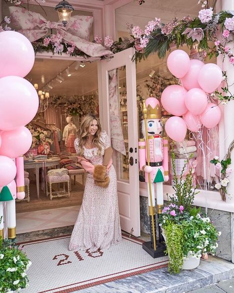 LoveShackFancy 🎀 (@loveshackfancy) • Instagram photos and videos Love Shack Fancy Party, Gilded Mirror, Flower Chandelier, Love Shack Fancy, Boutique Decor, Floral Plates, White Floors, Hand Painted Walls, Match Made In Heaven