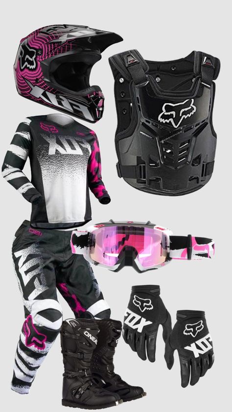 Motorcross Outfits, Dirtbike Aesthetic, Motocross Outfits, Dirt Bike Gear, Bike Outfits, Motocross Love, Sport Hair, Biking Outfit, Bike Gear