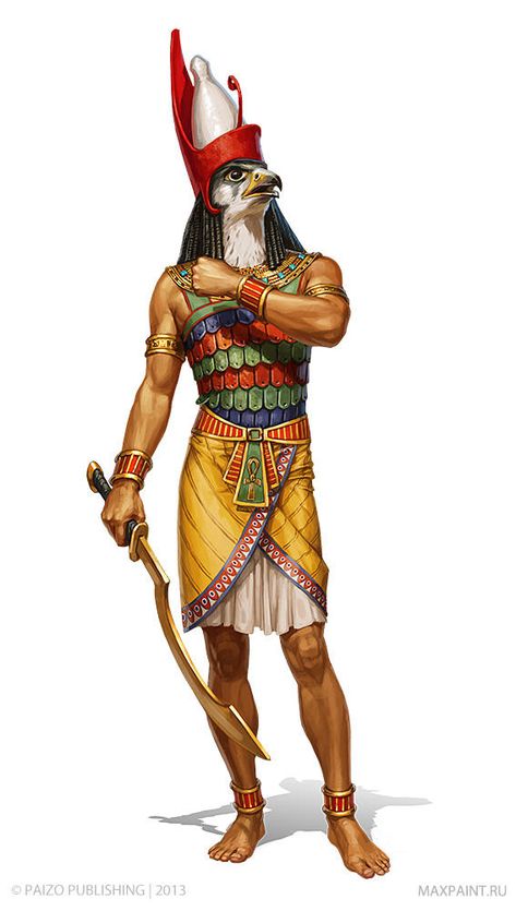 Horus by KateMaxpaint Egyptian Warrior, Starověký Egypt, Ancient Egypt Gods, Egyptian Deity, Gods Of Egypt, Ancient Egyptian Gods, Egyptian Tattoo, Egyptian God, Egypt Art