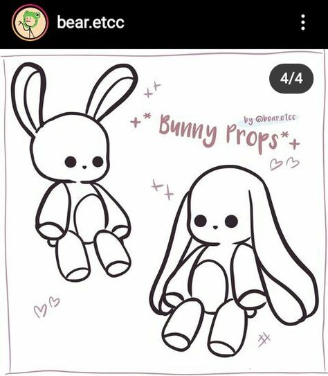 Cute Plushie Drawing, Gacha Plushie Prop, How To Draw Plushies, Bunny Plushie Drawing, Gacha Bunny, Bunny Paper Doll, Gacha Templates, Plushie Drawing, Gacha Items