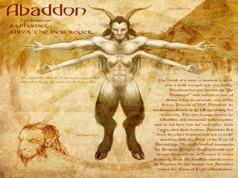 The term “abaddon” in Hebrew context is another word for destruction. Also known as Apollyon in Greek, which means “The Destroyer”. Fantasy Creatures Mythology, Lilith Sigil, Ancient Alphabets, Occult Art, Book Of Revelation, Demon Art, Trik Fotografi, Angels And Demons, Fallen Angel