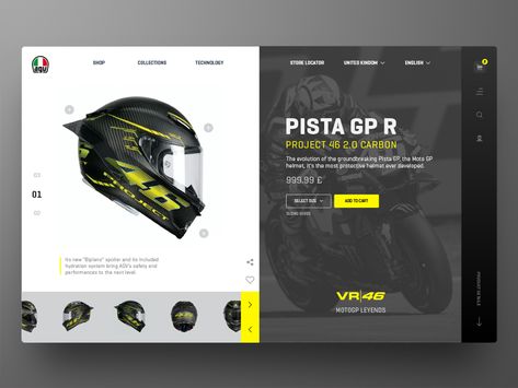 AGV Helmets helmets agv productpage header product catalogue webdesign ux ui Motorcycle Catalog Design, F1 Magazine, Product Catalogue Design, Model Website, Agv Helmets, Interactive Web Design, Car Advertising Design, Ux App Design, Ad Layout