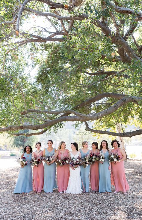 Navy Blue And Baby Pink Wedding Bridesmaid Dresses, Bridesmaid Dresses Blue And Pink, Light Blue And Pink Bridesmaid Dresses, Dusty Blue And Pink Bridesmaid Dresses, Blue Pink And Silver Wedding, Pink Blue Bridesmaid Dresses, Pink And Blue Bridesmaids, Sky Blue And Pink Wedding, Blue And Peach Bridesmaid Dresses