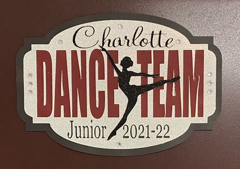 Locker Decorations For Dance Team, Locker Signs Dance Team, Dance Team Locker Signs, Dance Locker Signs, Locker Name Tags, High School Lockers, Dance Decor, Locker Ideas, Locker Signs