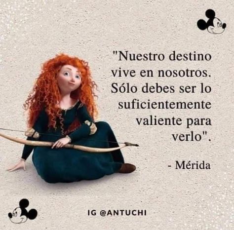 Merida Disney, Disney Word, Phrase Book, Disney Brave, Disney Songs, Love Phrases, Disney Aesthetic, Motivational Phrases, Disney Quotes