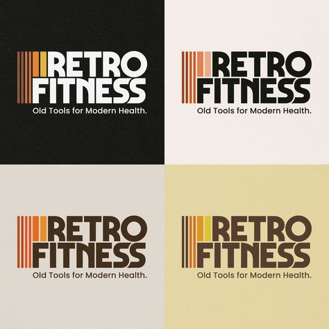 Design #48 by al54 | Retro Fitness Retro Construction Logo, Retro Gym Aesthetic, Gym Branding, Design Prompts, 80s Logo, Fitness Branding, Club Branding, Retro Fitness, Business Branding Design