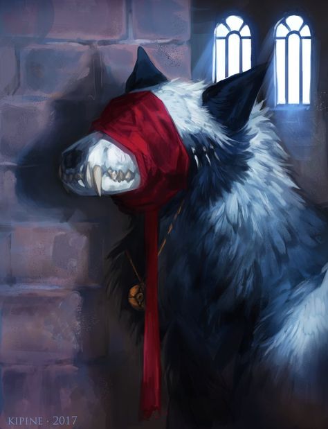 The Warden by Kipine The Warden, A Wolf, Deviantart, Red