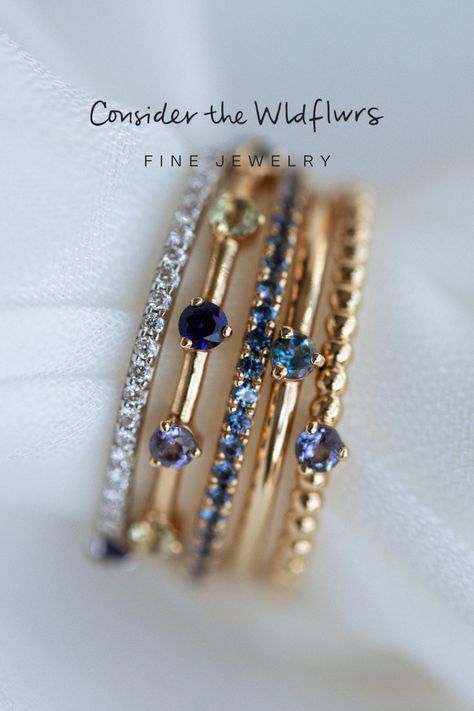 We get lots of questions asking to see our different birthstone offerings and colors. This week on the Journal, we are walking you through each of the twelve birthstones and explaining their colors, qualities and characteristics. #ctwf #birthstone #stacking #rings Stack Mothers Ring, Birthstone Stacking Rings Gold, Sapphire Stack Rings, Birthstone Stack Rings, Stacked Birthstone Rings, Stackable Mothers Rings, Mothers Ring Ideas, Stack Rings Wedding, Birthstone Ring Stack