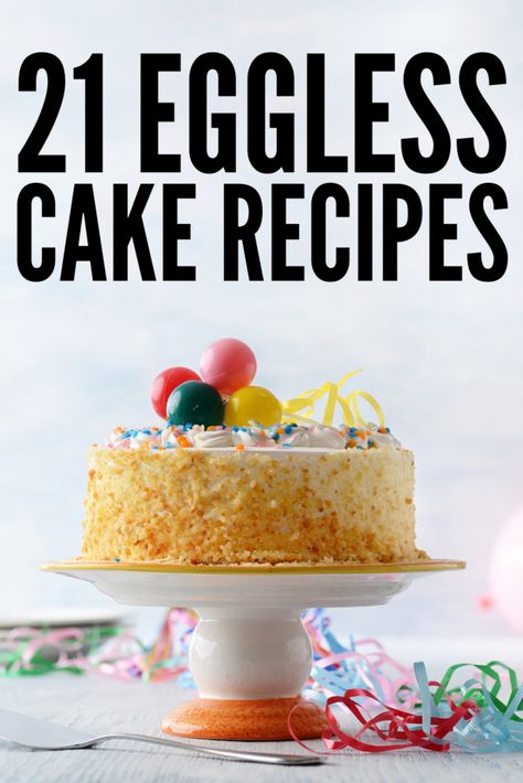 Eggless Cake Recipes, Cherry And Almond Cake, Egg Free Cakes, Egg Free Baking, Eggless Cake Recipe, Eggless Desserts, Eggless Recipes, Eggless Baking, Sponge Cake Recipes