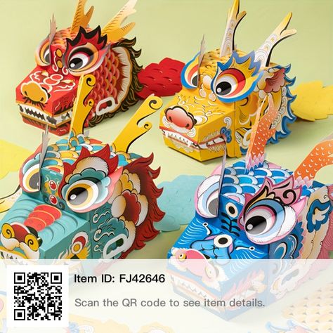 Handmade Kids Gifts, Interactive Gifts, Paper Dragon, Dragon Chinese, Chinese Paper, Dragon Crafts, Dragon Dance, Dragon Boat Festival, Dragon Toys