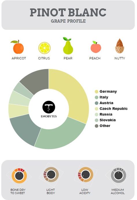 PINOT BLANC GRAPE PROFILE – Enobytes Neutral Whites, Pinot Noir Grapes, Wine Names, Pinot Blanc, White Wines, Pinot Gris, Wine Drinkers, Germany And Italy, Riesling