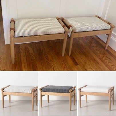 Bench Seating Living Room Small Spaces, Bench For Bedroom Modern, Upholstered Ottoman Bench, Bench Bottom Of Bed, Accent Bench Bedroom, End Of Bed Ottoman Master Bedrooms, Wood Bedroom Bench, Ottoman At End Of Bed, End Of Bed Bench King Size