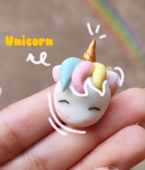 Cute clay unicorn 🦄 #sculpt #unicorn #clayart Clay Unicorn Earrings, Polymer Clay Unicorn Earrings, Clay Unicorn, Unicorn Earrings, Clay Houses, Unicorn Head, Cute Clay, Clay Charms, Clay Art