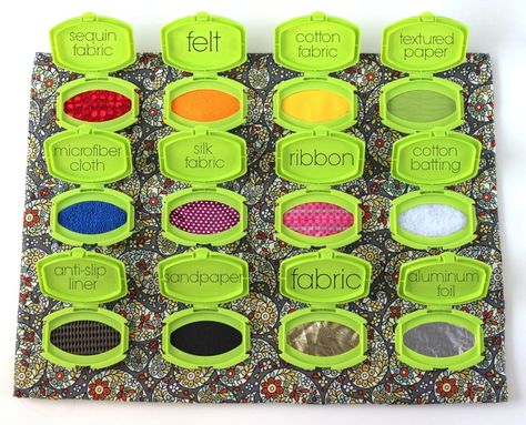 Baby Sensory Board, Diy Sensory Board, Color Learning, Toddler Projects, Infant Sensory Activities, Baby Sensory Play, Sensory Board, Sensory Crafts, Baby Play Activities