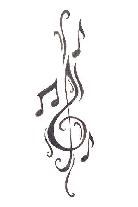 Music Note Tattoos For Women, Music Notes Tattoo, A Tattoo Design, Unusual Tattoo, Music Note Tattoo, Music Tattoo Designs, Note Tattoo, Women Back, Music Drawings