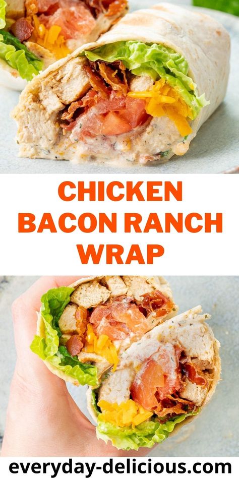 Bacon Ranch Wraps, Ranch Wraps, Chicken Bacon Ranch Wrap, Wraps Recipes Easy, What Is Healthy Food, Chicken Crispy, Chicken Wrap Recipes, Seasoned Chicken, Bacon Wrapped Chicken