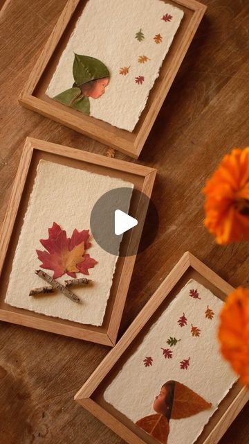 Christmas Craft Picture Frame, Fall Pictures For Kids, Autumn Leaves Decorations, Autumn Leaves Diy, Teachers Day Decoration, Leaf Crafts Kids, Leaf Pictures, Fall Creations, Autumn Frame