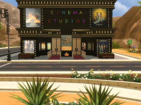 80s Movie Theater, Sims 4 Cinema, Movie Theather, Movie Hangout, Movie Theater Seats, Gazebo Bar, The Sims 4 Bebes, Food Area, Cinema Idea