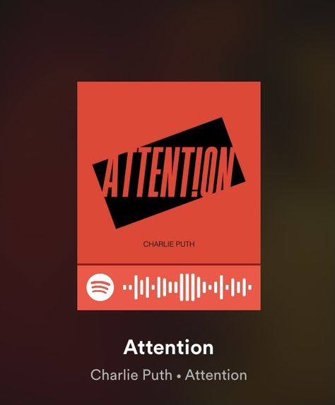 Attention Song, Attention Charlie Puth, Posters Decor, Song Posters, Song Covers, Charlie Puth, Minimalist Poster, Songs, Wall Decor