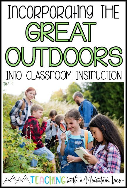 How often do you go outside during school hours? I use nature and the outdoors to keep lessons engaging and fun in upper elementary. Getting outside during school is calming, increases attention spans, and improves sensory skills. Outdoor activities can be integrated with language arts, math, physical education, literacy, and more!  I also have so many tips for using nature inside the classroom for times when we just can’t step outside. Outdoor Education Activities, Outdoor Learning Activities, Nature School, Outdoor Education, Theme Nature, Outdoor Classroom, Remote Learning, Preschool Curriculum, Outdoor Learning