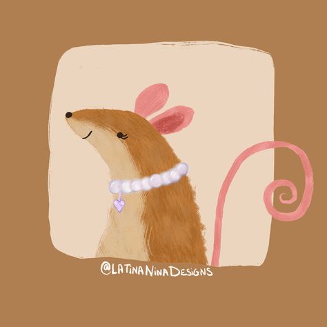 Drawing No.15 Mouse with Pearl Necklace🐁 I made this drawing with the kickstart, your creativity with Procreate Class. @lisabardot @procreate @bardotbrush @artmarkersclub #procreate #drawingchallenge #illustration #mouse #pearl#necklace #heart #handdrawn art Pearl Illustration, Procreate Artwork, Instagram Drawing, Necklace Heart, Drawing Challenge, Pearl Necklace, How To Draw Hands, Drawings, On Instagram