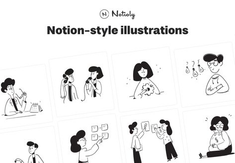 Notion Style Illustration, Notion Illustration, Notion Character, Typography Wallpaper, Minimalist Illustration, Watercolor Graphic, Portfolio Web Design, People Illustration, Reference Poses