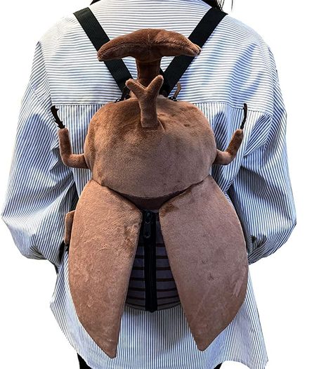 Beetle Plush Pattern, Silly Backpack, Insect Backpack, Silly Accessories, Beetle Backpack, Beetle Plush, Beetle Bag, Stuffed Animal Backpack, Plushie Backpack