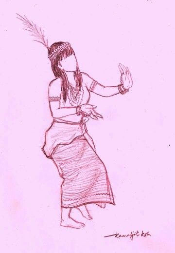 Thoibi Jagoi Manipur Culture, Cute Drawings Of Love, Cool Pictures Of Nature, Traditional Dresses, Culture Art, Peace Gesture, Cute Drawings, Cool Pictures, Humanoid Sketch