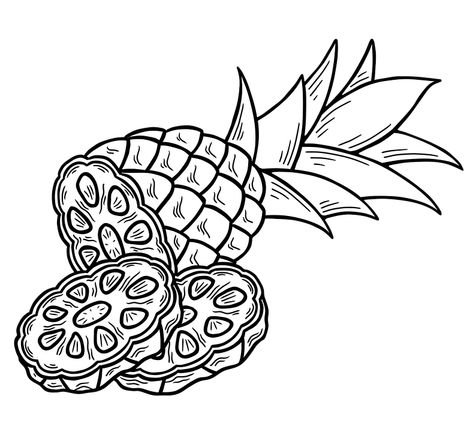 Pineapple Fruit Coloring Page - Free image on Pixabay Manga Coloring Pages, Fruit Coloring, Pop Manga, Pop Art Coloring Pages, Fruit Coloring Pages, Coloring Page Printable, Pineapple Fruit, Printable Pictures, Mandala Coloring Pages