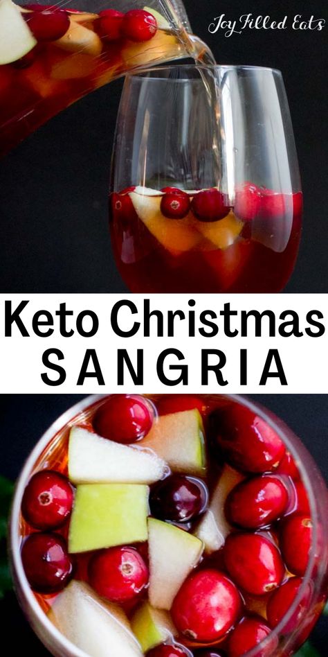 This Apple Cider Sangria is the perfect winter beverage. It tastes like an adult version of apple cider but it is sugar-free, low carb, keto, and Trim Healthy Mama friendly. Keto Sangria, Cinnamon Sangria, Low Carb Alcoholic Drinks, Christmas Sangria, Low Carb Christmas, Apple Cider Sangria, Low Carb Cocktails, Low Carb Holiday, Keto Cocktails