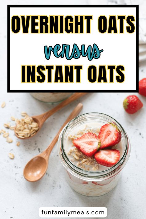 Oatmeal is healthy and delicious, and a great way to get a nutritious meal in your family any time of the year. Curious about the difference between overnight oats vs regular oatmeal (or instant oats)? It mostly comes down to personal preference. Overnight Oats With Instant Oatmeal, Instant Oats, Instant Oatmeal, Cooking On A Budget, Meals For Two, Overnight Oats, Nutritious Meals, Time Of The Year, Easy Recipes