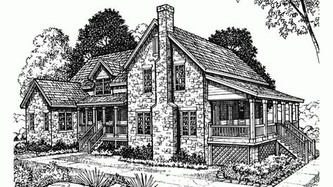 Front Old Farmhouse Floor Plans, Barn House Kitchen, Amazing Houses, Farmhouse Floor Plans, Country Style House, Farmhouse Remodel, House Construction Plan, Country Style House Plans, Bedroom Floor Plans