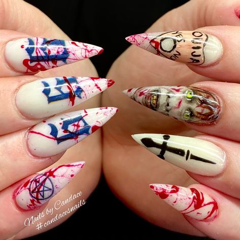 The Exorcist Nail Art, The Exorcist Nails, Exorcist Nails, The Exorcist, Makeup Nails, Nail Art, Nails, Makeup, Beauty