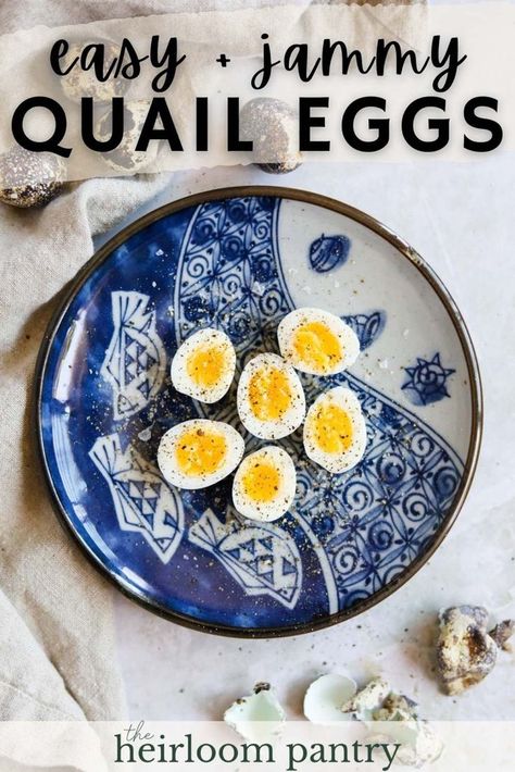 Peeled soft-boiled quail eggs cut in half and laid on a plate with egg shells around the plate. Boiled Quail Eggs, Soft Egg, Quail Eggs, Egg Yolks, Cooking Method, Egg Whites, Egg Yolk, Egg Recipes, Egg Shells