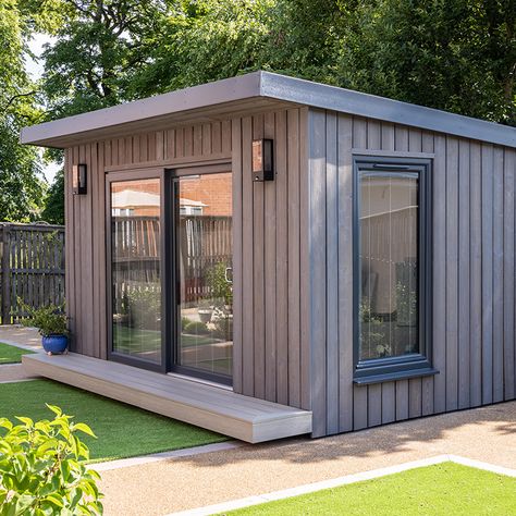 Backyard Art Studio, Garden Office Shed, Backyard Guest Houses, Pool Shed, Yard Sheds, Garden Home Office, Garden Cabins, External Cladding, Summer House Garden