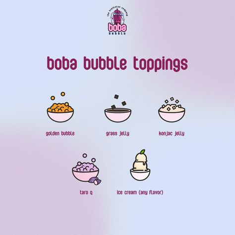 Pick your favorite topping and enjoy it with Boba Bubble Tea/Juice! 💗 Location: Main Sindhi Muslim Food Street, opposite to Burger O’ Clock. #bubbletea #boba #milktea #bobatea #tea #bubbletealover #bobalife #bobamilktea #foodie #Karachi #bobateatime #bubbleteatime Boba Infographic, Boba Menu Design, Boba Shop Menu Design, Bubble Tea Poster Design, Boba Drink Menu Design, Muslim Food, Boba Bubble Tea, Grass Jelly, Coffee Shop Branding