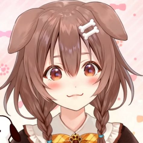 Person Icons, Brown Puppies, Girl With Brown Hair, Anime Dolls, Cat Girl, I Icon, An Anime, Pretty Art, Cute Icons