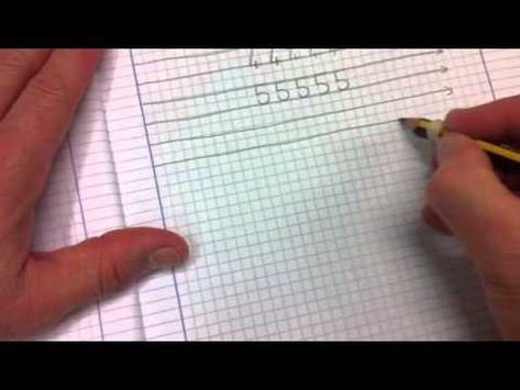 I numeri scritti con una buona calligrafia - YouTube Grid Lines